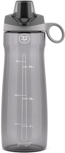 Miniatura 12 de Pogo Botella de agua de plástico sin bisfenol A con tapa con pico de 32 onzas, color azul atolón Azul (Blue Atoll)
