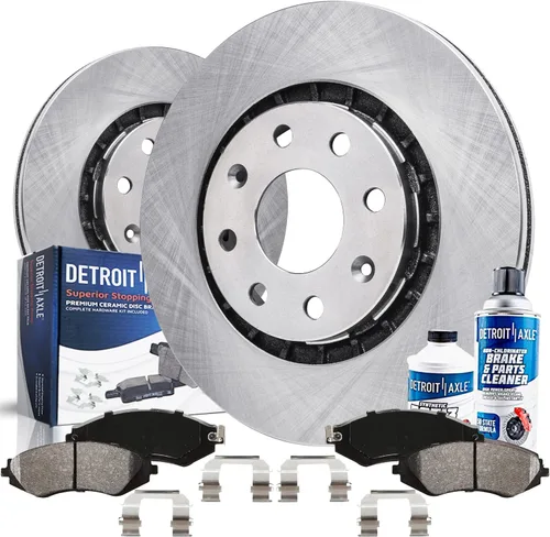 Detroit Axle - Kit de freno delantero para Chevy Aveo Aveo5 Spark EV Pontiac G3 Suzuki Swift+ Rotores de freno de disco Reemplazo de pastillas de