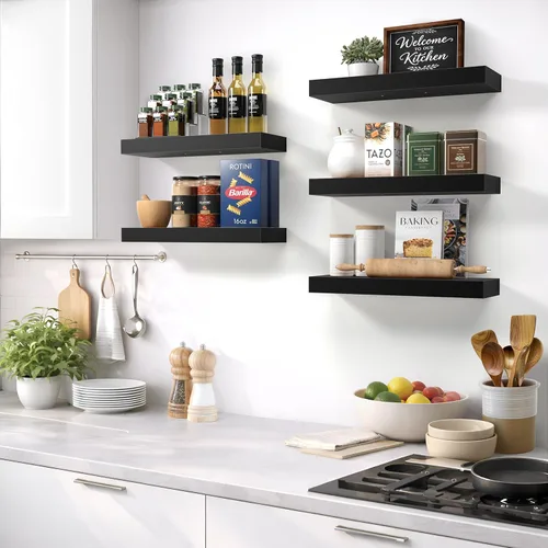 Miniatura 5 de Sorbus Estantes flotantes para pared, estante flotante de 16 pulgadas para cocina, dormitorio, sala de estar, baño, hogar y decoración de pared