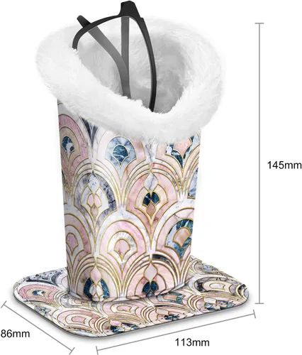 Miniatura 93 de Fintie Soporte para anteojos forrado de felpa con base magnética, estuche de cuero vegano prémium para lentes