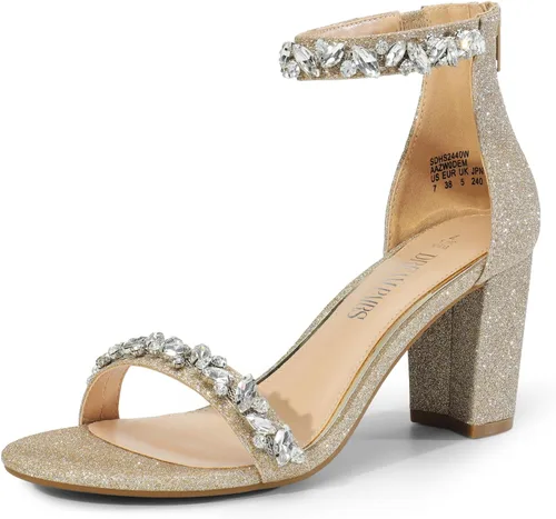 Miniatura 17 de DREAM PAIRS - Sandalias de tacón grueso y bajo para mujer