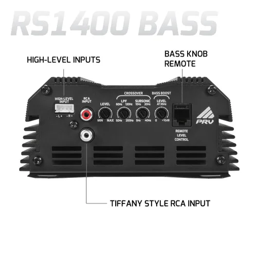 Miniatura 7 de PRV Audio Amplificador de subwoofer monobloque clase D de 1400 vatios RS1400 BASS 1 ohmio - 12 voltios amplificador para automóvil, crossover