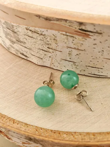 Miniatura 31 de Aretes de jade para mujer, hipoalergénicos, hechos a mano, joyería de jade verde real para mujeres y hombres, regalo para aniversario, graduación
