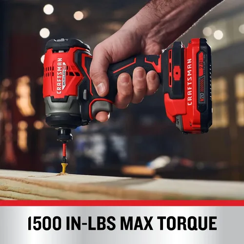 Miniatura 4 de CRAFTSMAN Destornillador de impacto inalámbrico V20, 1/4 de pulgada, solo herramienta desnuda (CMCF813B)