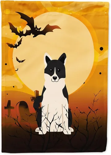 Miniatura 23 de Caroline's Treasures BB4307GF - Bandera de Halloween Airedale para jardín, bandera decorativa para patio exterior, obras de arte de patio, macizos