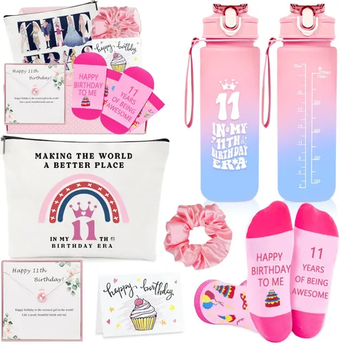 Miniatura 16 de Awfrky - Set de regalo en caja de botella de agua fabulosa de 25oz de color rosa, regalos de cumpleaños para mujeres - Divertidas ideas de regalo