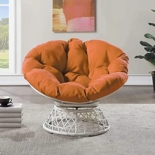 Miniatura 7 de Papasan - Cojines redondos para silla, cojines para asiento de nido de huevos, suave y grueso, impermeable, para muebles de interior y exterior