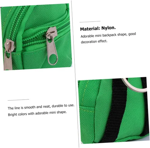 Miniatura 8 de 1 juego de mini mochila, monedero, llaveros con cremallera, bolsas de cambio, lindo mini bolso llavero colgante para llaves y artículos esenciales