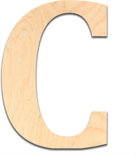 Letras de madera sin terminar de 1/4" de grosor. Cortadas de madera contrachapada de abedul, listas para pintar o entintar. Excelentes para la
