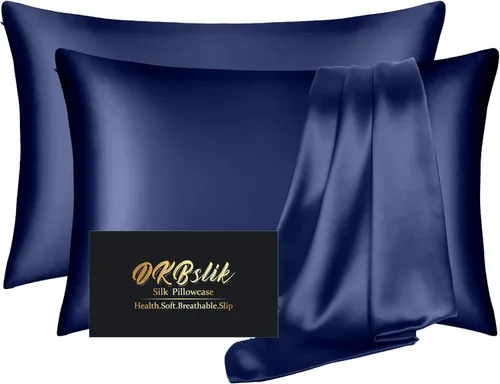 Miniatura 33 de Funda de almohada de seda para cabello y piel, fundas de almohada de seda de morera tamaño estándar, anti-acné, refrescante para dormir, seda Rosa