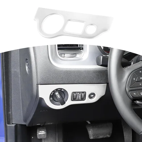 Miniatura 13 de RT-TCZ para Dodge Challenger 2015 en adelante, Panel de interruptor de faro Challenger, Cubierta de recorte para interior azul, Accesorios 1 pieza