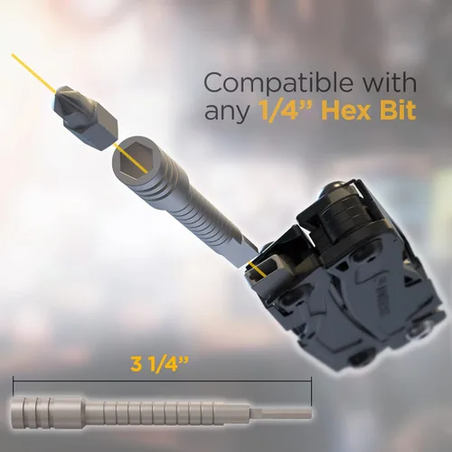 Miniatura 5 de Galvanox - Extensor de brocas para herramienta multiusos - Compatible con Leatherman Skeletool/Surge/MUT/Wave Plus y juego de brocas Signal