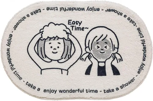 Miniatura 14 de Tapetes de baño ultra suaves y acogedores de dibujos animados, tapete de baño para sala de estar, tapete de baño antideslizante para puerta