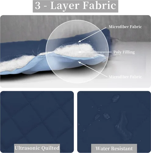 Miniatura 5 de Easy-Going - Juego de colcha reversible tamaño king con 1 colcha y 2 fundas de almohada, suave funda de edredón, microfibra ligera resistente al