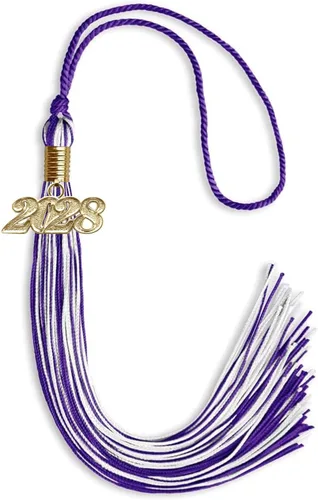 Miniatura 48 de Endea Graduation - Borla de doble color mixto con fecha dorada (negro/dorado antiguo, 2021)