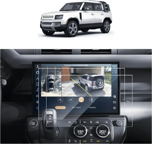 Miniatura 12 de SKTU Protector de pantalla para Land Rover Defender 90 110 10 2020-2022, pantalla de navegación de 10 pulgadas, vidrio templado, dureza 9H, Defender