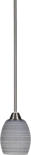 Miniatura 196 de Toltec Lighting Paramount - Mini colgante de 1 luz en acabado negro mate con cristal de arte perla de 7 pulgadas y estilo negro