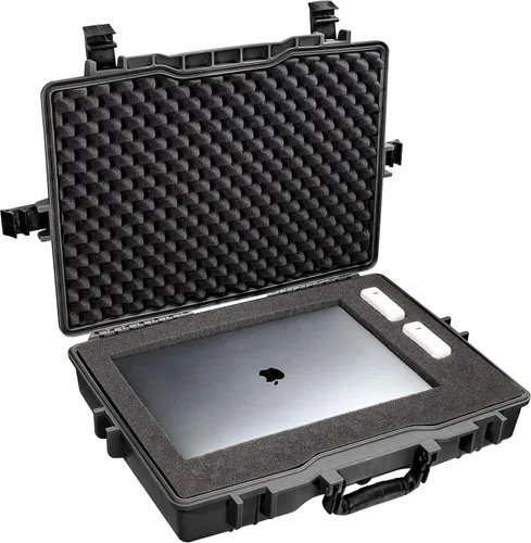 Grande 22 pulgadas protectora, cámara, herramientas, equipo portátil duro caso impermeable w/3 capas espuma (negro)