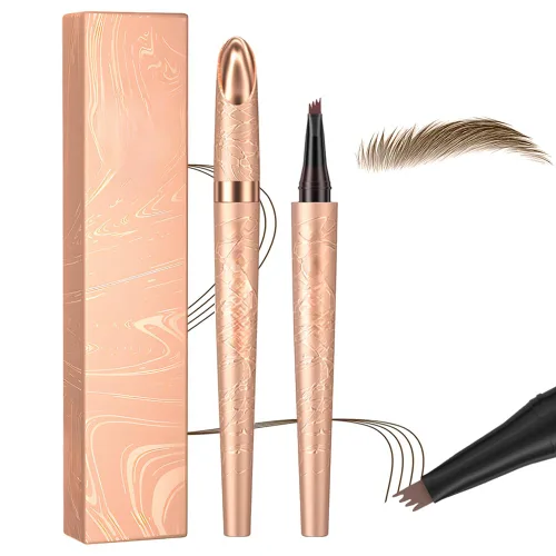 Miniatura 9 de Lápiz de cejas Microblading, 2026 nuevo bolígrafo de cejas 3D impermeable de 4 puntas Microblading, relleno de huecos naturales, maquillaje de cejas