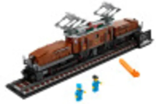 Miniatura 2 de LEGO Kit de construcción de locomotora de cocodrilo 10277; recrea la icónica locomotora de cocodrilo con este modelo de tren; es una gran idea