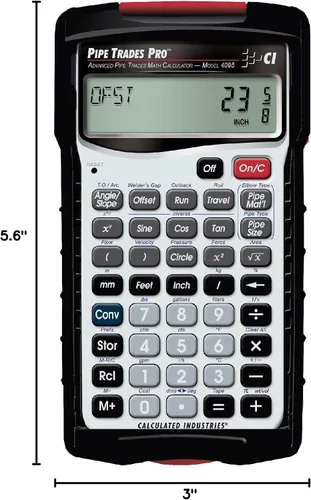 Miniatura 8 de Calculadora para matemática oficio tubo avanzado Pro 4095 oficios tubos Advanced Pipe Layout and Design Math, For Pipefitters, Steamfitters