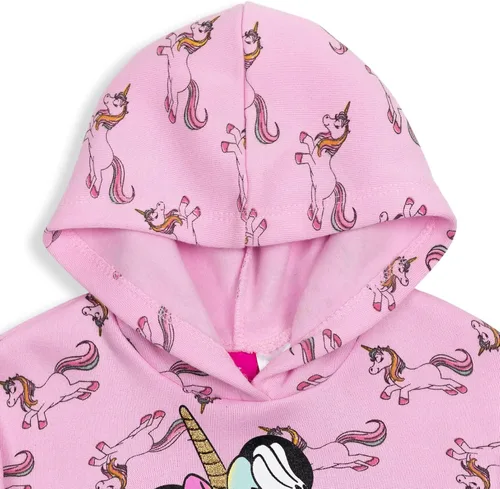 Miniatura 5 de Disney Minnie Mouse - Conjunto de sudadera con capucha y pantalones de vellón para bebés y niñas pequeñas Rojo