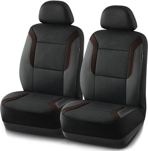 Miniatura 9 de Fundas de asiento de coche de espuma viscoelástica Skechers, fundas de asiento gruesas de malla Air Cool, fundas de asiento de coche para asientos