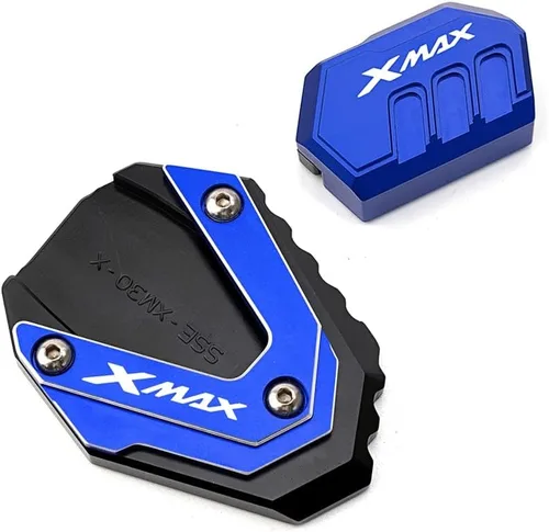 Miniatura 5 de KAnduo M para Yamaha Xmax 300 X-MAX 125 250 300 400 motocicletas Kickstand lateral soporte ampliador Pad y soporte soporte soporte columna auxiliar