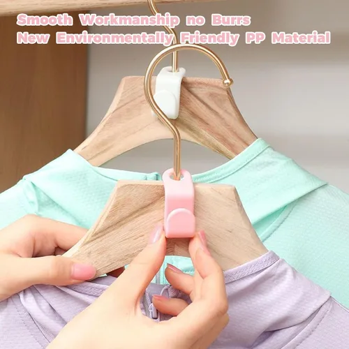 Miniatura 5 de 50 ganchos de conector para colgar, perchas que ahorran espacio, organizador colgante de armario para dormitorio universitario, artículos esenciales