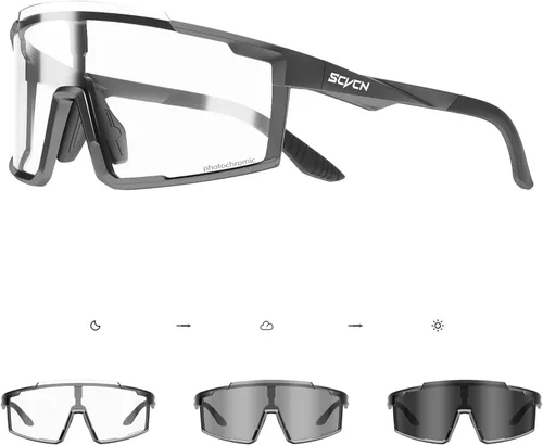 SCVCN Gafas de sol de ciclismo fotocromáticas deportivas para hombres y mujeres, gafas de montaña MTB, protección UV, conducción y correr 1