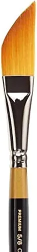 KINGART Premium Original Gold 9800-3/4 Dagger Striper Series - Cepillo para artista, pelo sintético Taklon dorado, mango corto, para acrílico,