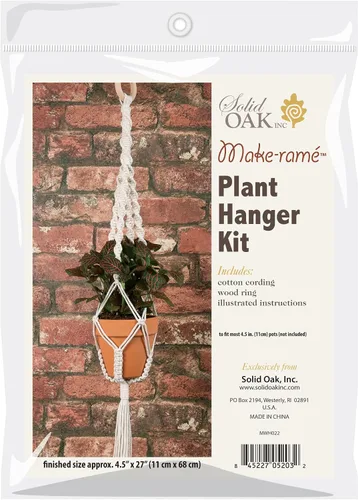 Miniatura 3 de SOLID OAK MACRAME PLNT HNGR KT 4 TWISTS