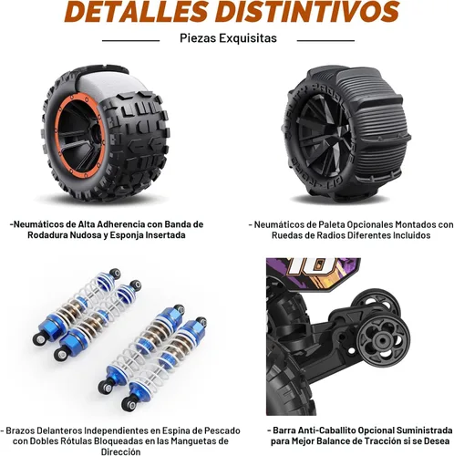 Miniatura 4 de HAIBOXING Camión de control remoto RC sin escobillas 16890A a escala 1/16 4X4 Camión de control remoto rápido 48 KM/H de velocidad máxima, coches RC