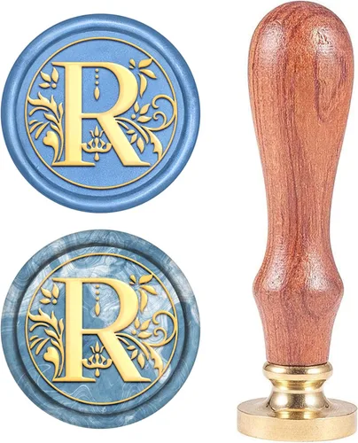 Miniatura 19 de Sello de cera inicial S CRASPIRE, sello de cera de letra alfabética vintage, sello de cera medieval de hojas de olivo clásico de 25 mm, cabeza