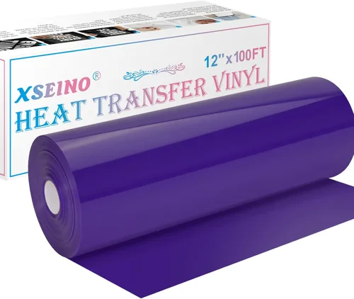 Miniatura 13 de XSEINO Vinilo de transferencia de calor HTV para camisetas de 12 x 10 pulgadas, paquete de 13 vinilos perfectos para planchar para Cricut
