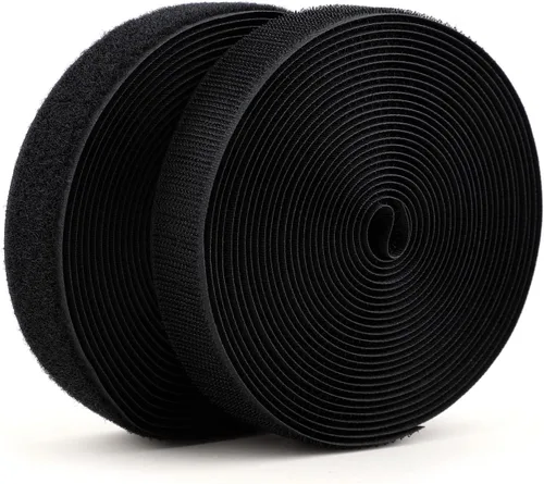 Cinta de gancho y bucle para coser de 1.5 pulgadas de ancho, 16.4 pies de respaldo no adhesivo, tiras de gancho y bucle para coser, cierre de