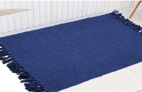 Alfombra de algodón reversible para cuarto de servicio, alfombra de trapo. Alfombra tejida a mano Chindi para cocina, baño, dormitorio, dormitorio