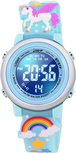 VAPCUFF Relojes impermeables de dibujos animados 3D para niñas con alarma - Los mejores regalos de juguetes para niñas de 3 a 10 años