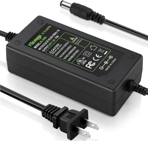 Miniatura 9 de Facmogu Adaptador Convertidor de Fuente de Alimentación 24V 3A 72W, Fuente de Alimentación 100-240V 50/60Hz AC a DC 24 Volt 3Amp, Enchufe DC