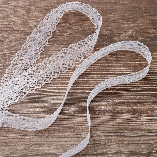 Miniatura 4 de Cinta de encaje blanco de 54.6 yardas, rollos de encaje de ganchillo vintage con borde festoneado para coser bricolaje, manualidades, cinta de boda