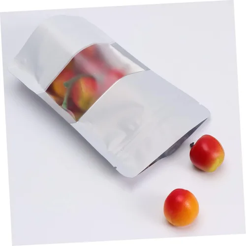 Miniatura 8 de 100 bolsas de aluminio con cierre con cremallera con ventana transparente de grado alimenticio bolsas de embalaje para almacenamiento a granel