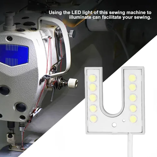 Miniatura 4 de Luz para máquina de coser, brillante lámpara de cuello de cisne flexible de 10 LED con base magnética para máquinas de coser y bancos de trabajo