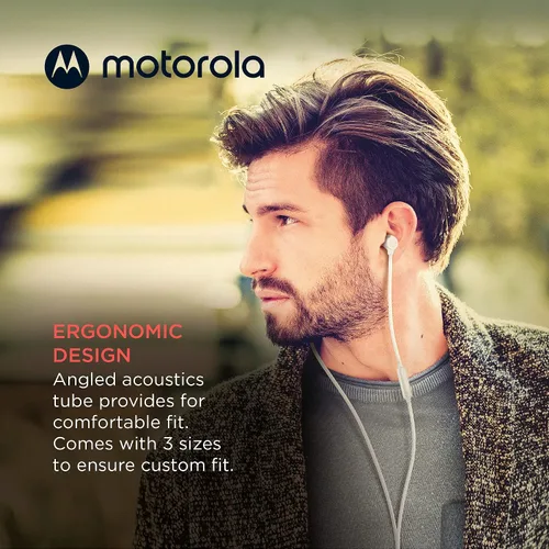 Miniatura 5 de Motorola Earbuds 3-S - Auriculares con cable con micrófono, auriculares intrauditivos con cable, cómodos auriculares de silicona ligeros, cable