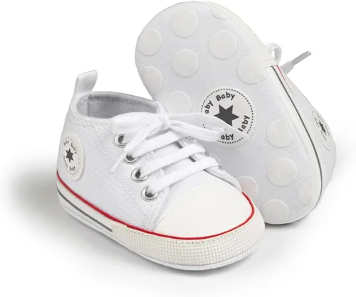 KIDSUN zapatos deportivos altos hasta el tobillo para bebés, niños y niñas con suela antideslizante, suaves, para recién nacidos, zapatos