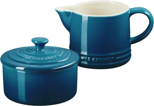 Miniatura 9 de Le Creuset Stoneware Signature, Artichaut Cream & Sugar Set, Crema: 10.1 fl oz, Azúcar: 8oz