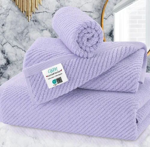 Miniatura 28 de VOOVA & MOVAS Toallas de baño amarillas – 100% algodón Secado rápido Peso Gruesas Suave, juego de 6 toallas de baño, 2 toallas grandes de 30