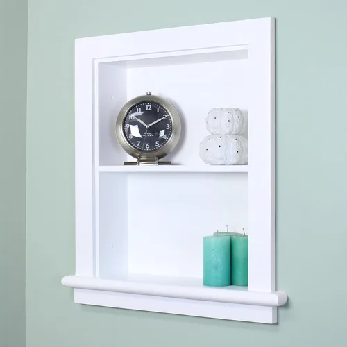 Miniatura 6 de Aiden - Botiquín de repuesto de pared empotrada de 14 x 18 pulgadas, estante de inserción de gabinete de baño, fabricado en América del Norte, Negro