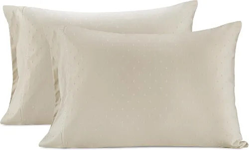 Miniatura 20 de LANE LINEN Juego de 2 almohadas tamaño Queen, suaves 100% algodón egipcio, frescas y lisas de 1000 hilos, fundas de almohada - Azul Estate
