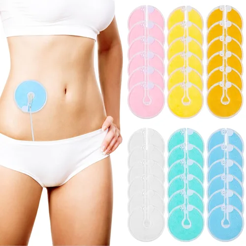 Miniatura 5 de Paquete de 36 tapas de botón para tubo G, suministros de tubo de alimentación, accesorios de tubo G, almohadillas de enfermería reutilizables