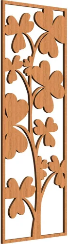 Miniatura 99 de 9 3/8 pulgadas de ancho x 24 3/8 pulgadas de alto x 1/4 pulgadas de alto, Bradford Paneles de pared decorativos de madera de calado, roble rojo rojo
